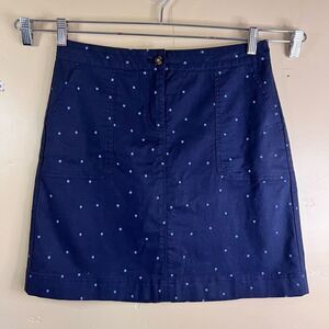 Boden Womens Navy Nautical Preppy‎ Classic Skirt with Pockets Size 6R WorkWear